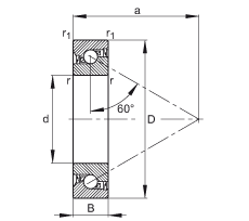 ǽ|S BSB030062-2RS-T, 򣬽| a = 60㣬ƹɂȴܷ
