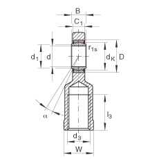 US GIR40-UK-2RS,  DIN ISO 12 240-4 ˜ݼySoɂȴܷ