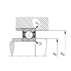 S 61808-2RSR,  DIN 625-1 ˜ʵҪߴ, ɂȴܷ