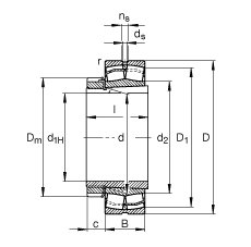 {ĝLS 22326-E1-K-T41A + H2326,  DIN 635-2 ˜ʵҪߴ, F׺;o