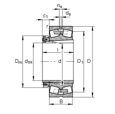 {ĝLS 239/560-B-K-MB + H39/560,  DIN 635-2 ˜ʵҪߴ, F׺;o