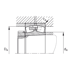 {ĝLS 22344-K-MB,  DIN 635-2 ˜ʵҪߴ, FףF 1:12