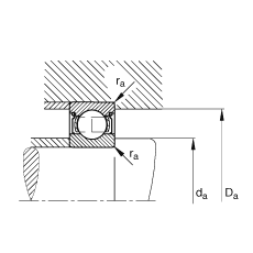 S 6316-2Z,  DIN 625-1 ˜ʵҪߴ, ɂg϶ܷ